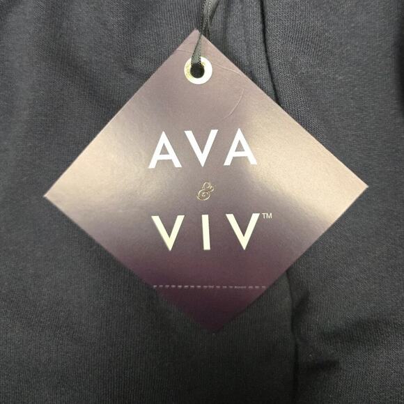 Plus Size Fleece Lounge Shorts | Ava & Viv | 0X(14W) - Picture 8 of 10